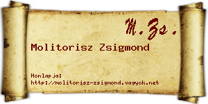 Molitorisz Zsigmond névjegykártya